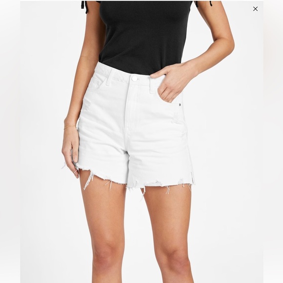 Guess by George’s Marciano vintage white high waisted distressed denim shorts - Picture 1 of 4